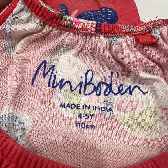 Mini Boden Red Butterflies Ruffle Tank Romper - Picture 5 of 6